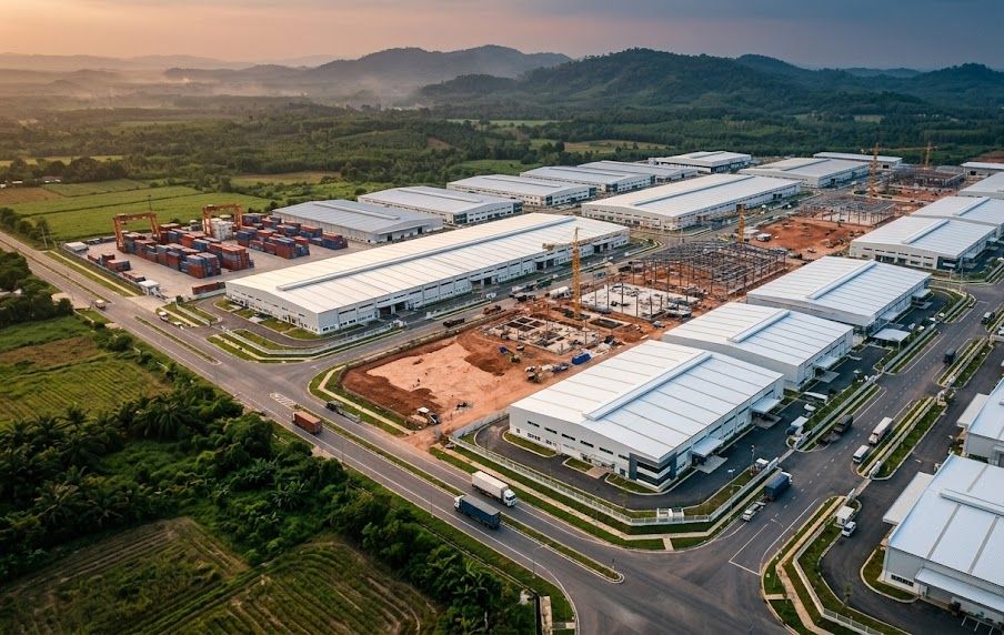 供應鏈轉移示意：貨櫃碼頭與跨國供應鏈佈局